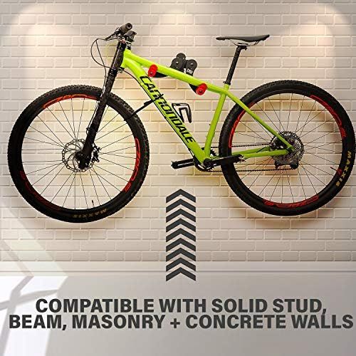 프로 PRO BIKE TOOL Bike Wall Mount - Horizontal Indoor Storage Rack for 1 Bicycle in Garage or Home - Cycling Hanger - Safe and Secure Holder, Hook for Bicycles - Hang Your Road, Mountain or Hybrid B