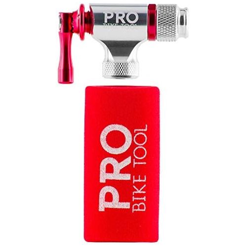 프로 PRO BIKE TOOL CO2 Inflator - Quick & Easy - Presta and Schrader Valve Compatible - Bicycle Tire Pump for Road and Mountain Bikes - Insulated Sleeve - No CO2 Cartridges Included