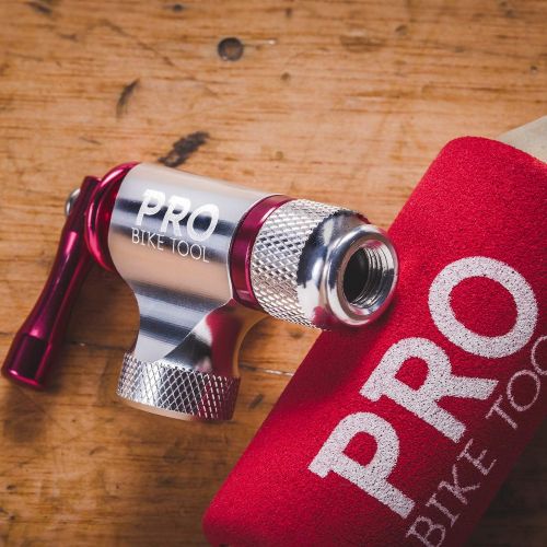 프로 PRO BIKE TOOL CO2 Inflator - Quick & Easy - Presta and Schrader Valve Compatible - Bicycle Tire Pump for Road and Mountain Bikes - Insulated Sleeve - No CO2 Cartridges Included