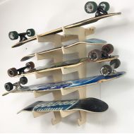 Pro Board Racks The Showcase Longboard Skateboard Display Wall Rack - Holds 5 Boards