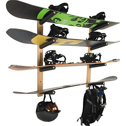프로 [아마존베스트]Pro Board Racks Snowboard Wall Rack Mount (Holds 4 Boards)