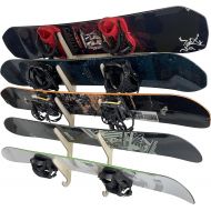 [아마존베스트]Pro Board Racks Snowboard Ski Hanging Wall Rack -- Holds 5 Boards