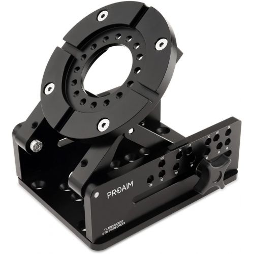 프로 [아마존베스트]PROAIM Mitchell Wedge Tilt Levelling Camera Mount Plate for Mitchell Fluid Head, Tripod Stand | For Over & Under-Slung Tracking & Static Shots, Tilt Angle - 0° to 105° Payload - 10