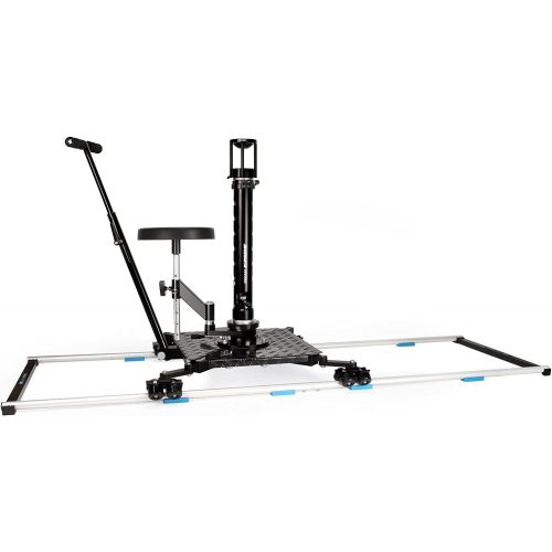 프로 [아마존베스트]New! PROAIM Supreme Professional Cinema Dolly + 12ft Straight Track, Bazooka, Seat + Flight Cases | Heavy-Duty Aluminum Dolly for Video Movie Film Production for Cameras up to 150k