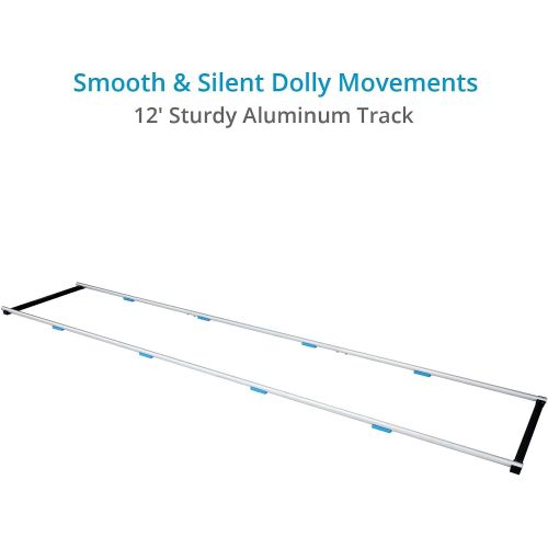 프로 [아마존베스트]New! PROAIM Supreme Professional Cinema Dolly + 12ft Straight Track, Bazooka, Seat + Flight Cases | Heavy-Duty Aluminum Dolly for Video Movie Film Production for Cameras up to 150k