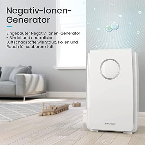 프로 [아마존베스트]Pro BreezeTM 5 in 1 Air Purifier with Hepa combi filter and 99.97% filter performance, activated carbon filter and cold catalytic converter. Ideal for allergy sufferers, smokers -