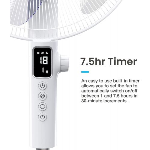 프로 [아마존베스트]Pro Breeze 40 cm Tower Fan with Remote Control and Digital Display