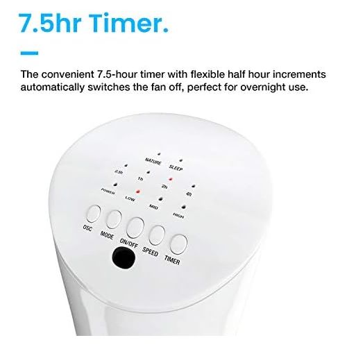 프로 [아마존베스트]Pro Breeze Oscillating Tower Fan, 79cm in Height, 70-Degree Oscillation, Column Fan with 3 Speed Settings, 60Watt Fan with Remote Control and Timer