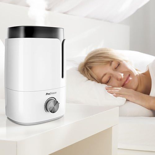 프로 [아마존베스트]Pro Breeze 3.5 Litre Ultrasonic Humidifier - with High Water Tank Capacity, Aroma Diffuser and Auto Shut Off Efficient and quiet. Ideal for use in bedrooms and around babies and c