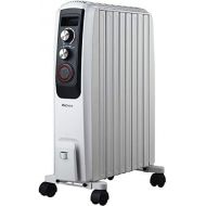Pro Breeze 2000W Oil Radiator Electric Energy Saving Radiator with 8 Ribs Integrated Timer and 3 Heat Levels Adjustable Thermostat and Safety Shut Off Function