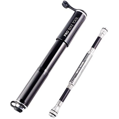 프로 자전거 정비 공구 수리PRO BIKE TOOL Bike Pump with Gauge Fits Presta and Schrader - Accurate Inflation - Mini Bicycle Tire Pump for Road, Mountain and BMX Bikes, High Pressure 100 PSI, Includes Mount Ki