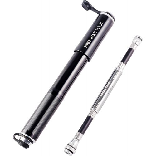 프로 자전거 정비 공구 수리PRO BIKE TOOL Bike Pump with Gauge Fits Presta and Schrader - Accurate Inflation - Mini Bicycle Tire Pump for Road, Mountain and BMX Bikes, High Pressure 100 PSI, Includes Mount Ki