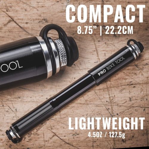 프로 자전거 정비 공구 수리PRO BIKE TOOL Bike Pump with Gauge Fits Presta and Schrader - Accurate Inflation - Mini Bicycle Tire Pump for Road, Mountain and BMX Bikes, High Pressure 100 PSI, Includes Mount Ki