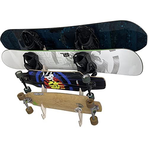 프로 Pro Board Racks Longboard Wall Rack Mount - Holds 4 Boards