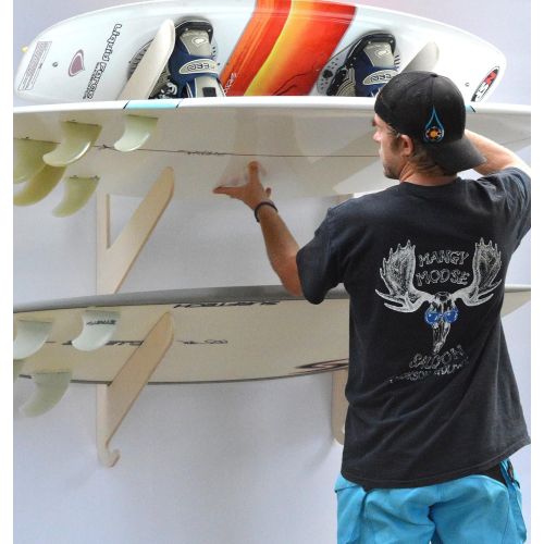 프로 Pro Board Racks The Exhibitor Surfboard Wall Rack (Holds 4)