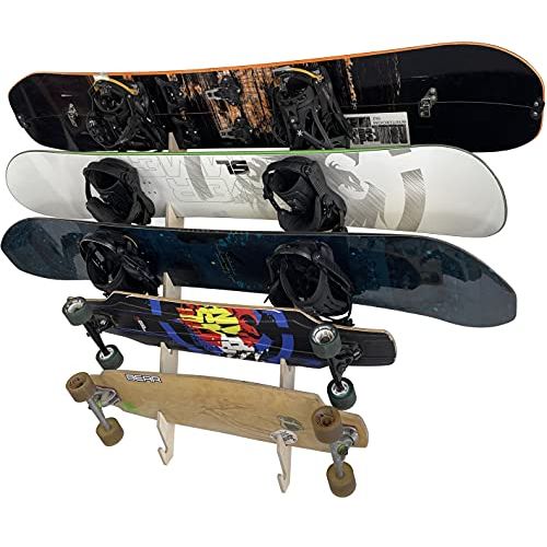 프로 Pro Board Racks Snowboard Wall Rack Mount - Holds 5 Boards