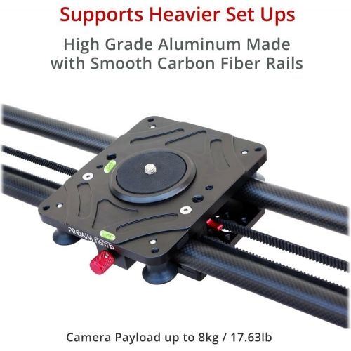 프로 PROAIM Inertia 2.5ft30” Fluid Motion Video Slider for DSLR DSLM Digital Cinema Camera Camcorder up to 8kg17.6lb | Carbon Fiber Rail Track Ball-Bearing Slider + Fly-Wheel Handle +