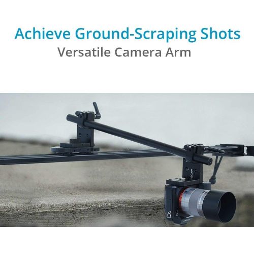 프로 PROAIM Extender Arm for Slider & Tripod | Tool-Less Multipurpose Useful Accessory for High & Low Angle Shots | Aluminum Grip Arm Handles DSLR Video Sony Nikon Canon Cameras up to 5