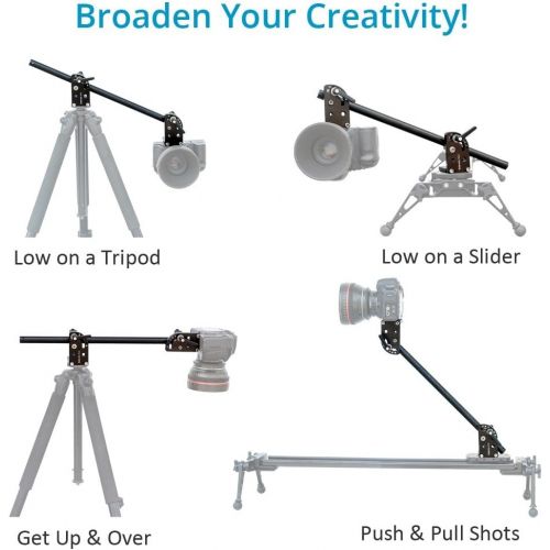 프로 PROAIM Extender Arm for Slider & Tripod | Tool-Less Multipurpose Useful Accessory for High & Low Angle Shots | Aluminum Grip Arm Handles DSLR Video Sony Nikon Canon Cameras up to 5