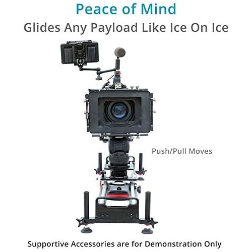 프로 PROAIM Flyking Glide Camera Slider Flight Wheeled Hard Case | Extra Smooth Versatile Low Profile 360° Rotation Slider for 100mm75mm Tripod Bowl Mount for Camera Upto 70kg154lb (S