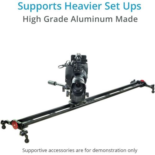 프로 PROAIM ZEAL 48”122cm Camera Video Slider with 20kg44lb Load Capacity (P-ZL-S4) DSLR Track Dolly Rail Slider System | Professional Camcorder Slider Tripod Compatible