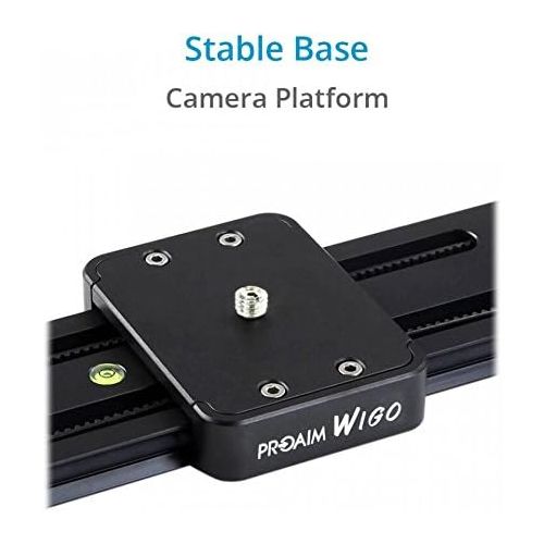 프로 PROAIM Proaim Wigo 9”22cm Portable DSLR Camera Camcorder Slider with Load Capacity 10Kg22lbs | Professional Track Dolly Rail Slider Tripod Compatible Video Stabilization System (SL-WG)