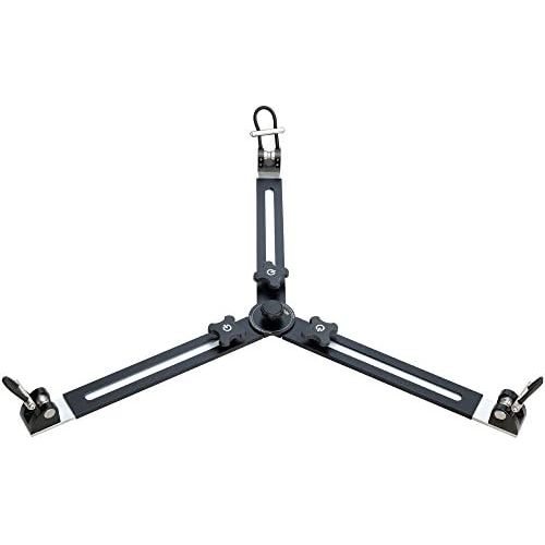 프로 PROAIM Aluminum Telescopic Spreader for All Tripods with Twin Spiked Feet | Compatible with Heavy Duty Tripods up to 400kg  880lb | Secure Tripod Mounting + Foldable Design (P-AL-