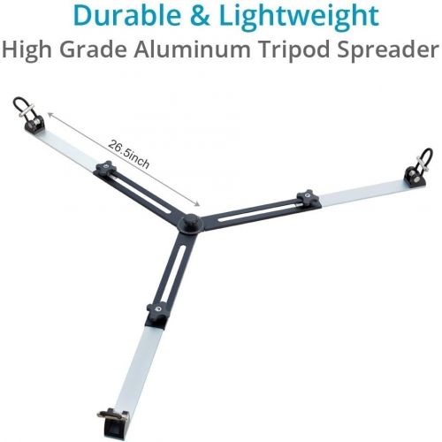 프로 PROAIM Aluminum Telescopic Spreader for All Tripods with Twin Spiked Feet | Compatible with Heavy Duty Tripods up to 400kg  880lb | Secure Tripod Mounting + Foldable Design (P-AL-