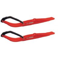 Pro-C Pair of Red C&A Pro RAZOR 6 Snowmobile Skis WBlack C&A Loops