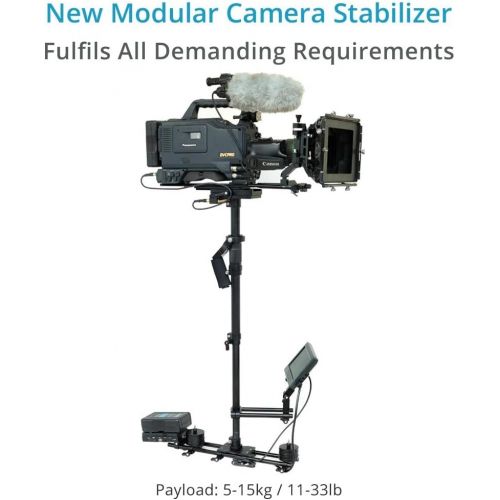 프로 PROAIM Zest Electronic Power Stabilizer (5-15kg) with Flycam Vista-II Arm Vest | Dual Arm Body Mount Stabilization System for Sony Arri RED Film Cinema Broadcast Camera Camcorders