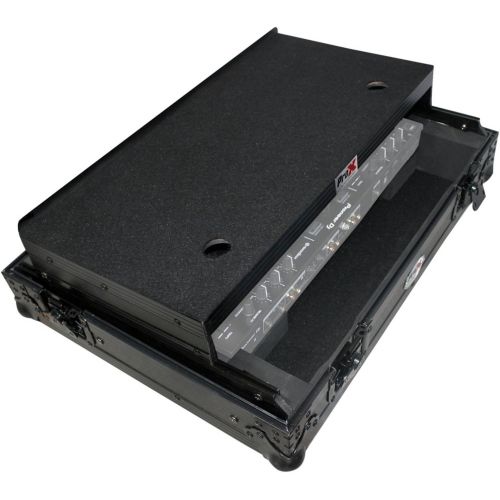 프로 Pro-X ProX XS-DDJSRLTBL Black ATA Style Flight Road Case with Glide Laptop Shelf for DDJ-SR and DDJ-RR Controller Black