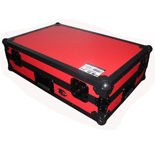 프로 Pro-X ProX flight case for pioneer DDJ-SX2 LED Kit Included Red on Black Laptop shef & Wheels