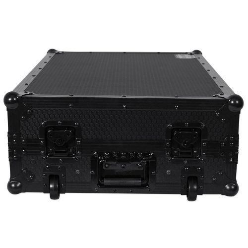 프로 Pro-X Numark NS7II and NS7III Black on Black ProX Flight Case with Wheels & Laptop Shelf XS-NS7IIIWLTBL