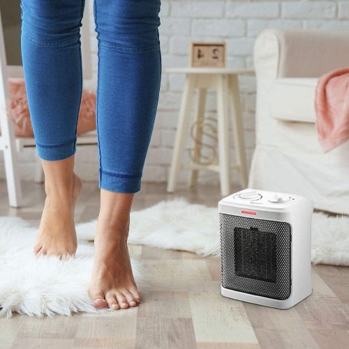 프로 Pro Breeze Space Heaters Black & White ? 1500W Electric Heaters with 3 Operating Modes and Adjustable Thermostat - Room Heaters for Bedroom, Home, Office and Under Desk