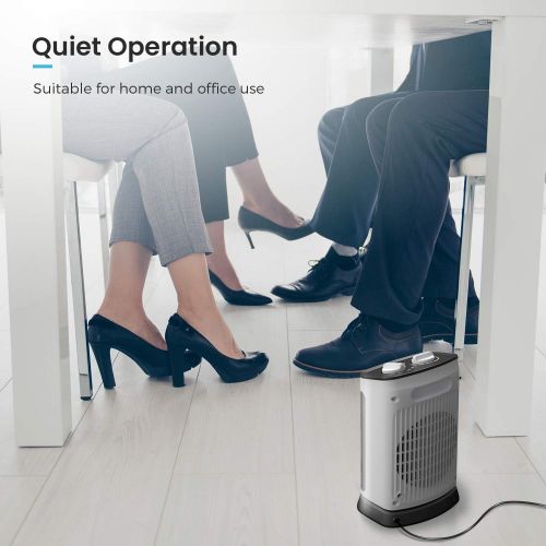 프로 Pro Breeze Oscillating Ceramic Space Heater 1500W ? Heater Fan with 6 Operation Modes, Adjustable Thermostat, Overheat Protection and Tip-over Switch ? Fan Heater for Home Office,