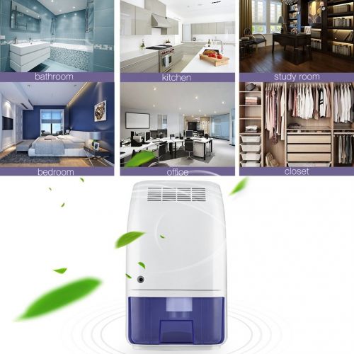 프로 Pro LESHP Mini Air Dehumidifier, 700ml Compact and Portable Whisper-quiet Dehumidifier Air Dryer 215 Sq FT for Home, Kitchen, Bedroom, Bathroom, Basement, Caravan, Office, Garage, Clos