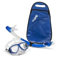 PRODIVE Premium Dry Top Snorkel Set - Impact Resistant Tempered Glass Diving Mask, Watertight and Anti-Fog Lens for Best Vision, Easy Adjustable Strap, Waterproof Gear Bag Included