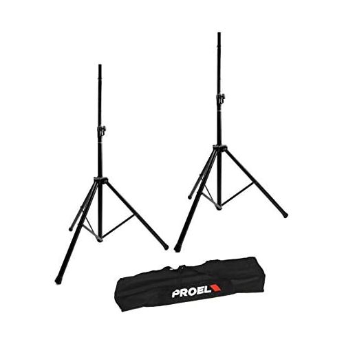  [아마존베스트]Proel FRE300KIT 35mm Speaker Stand, Aluminum, Set of 2, Carry CaseBlack