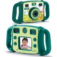 [아마존핫딜][아마존 핫딜] PROGRACE Kids Camera Creative Camera 1080P HD Video Recorder Digital Action Camera Camcorder for Boys Girls Gifts 2.0” LCD Screen with 4X Digital Zoom and Funny Game(Green)