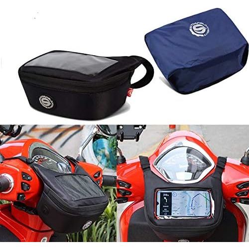  PRO-KODASKIN Motorcycle Handlebar Bag Fuel Tank Bag Windscreen Bag Mobile Phone Touch Screen Earphone Bag Compatible with Vespa GTS 300 150 TMAX 560 530 XMAX300 H-onda PCX150 X-ADV750