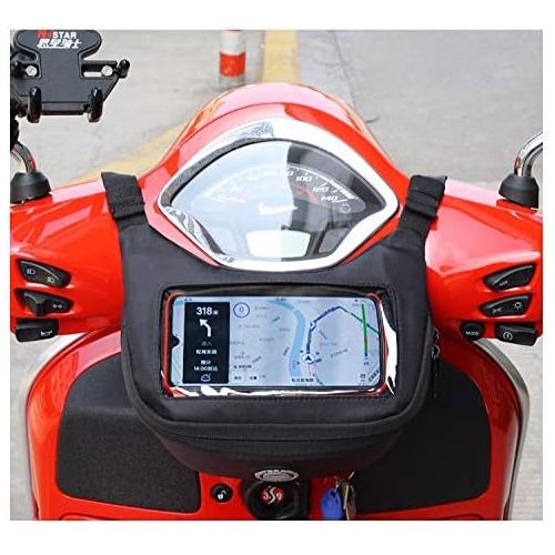  PRO-KODASKIN Motorcycle Handlebar Bag Fuel Tank Bag Windscreen Bag Mobile Phone Touch Screen Earphone Bag Compatible with Vespa GTS 300 150 TMAX 560 530 XMAX300 H-onda PCX150 X-ADV750