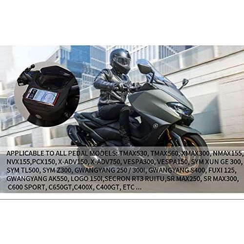  PRO-KODASKIN Motorcycle Handlebar Bag Fuel Tank Bag Windscreen Bag Mobile Phone Touch Screen Earphone Bag Compatible with Vespa GTS 300 150 TMAX 560 530 XMAX300 H-onda PCX150 X-ADV750