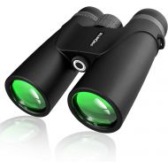 [아마존베스트]PRONITE 12X42 Binoculars for Adults - Compact HD Binoculars for Bird Watching, Travel Hunting Football - BAK4 Prism FMC Lens with Large View Eyepiece & Clear Dim Light Vision & Low