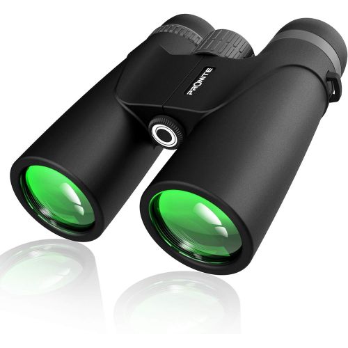  [아마존베스트]PRONITE 12X42 Binoculars for Adults - Compact HD Binoculars for Bird Watching, Travel Hunting Football - BAK4 Prism FMC Lens with Large View Eyepiece & Clear Dim Light Vision & Low