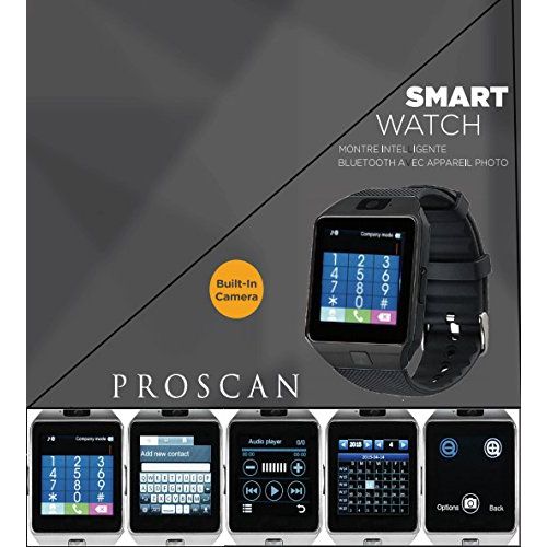  PROSCAN Proscan PBTW360-BLACK Bluetooth Camera Smart Watch