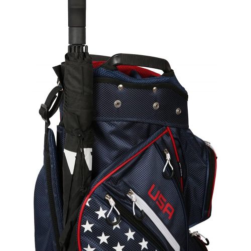  PROSiMMON Golf DRK 14 Way Cart Bag, USA Flag