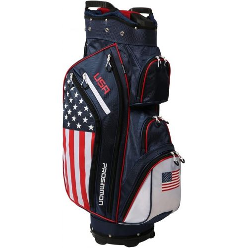  PROSiMMON Golf DRK 14 Way Cart Bag, USA Flag