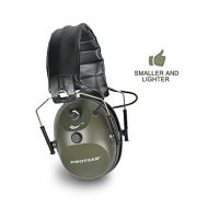 PROTEAR Electronic Single Microphone Shooting Range Gear Hunting Earmuff Sound Enhancement Hearing Protector-NRR 24dB Army Green