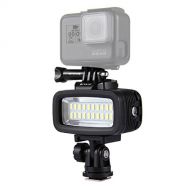 PROVOD Diving Fill Light Waterproof Photography Light 20 LED Glare Fill Light Compatible for GoPro Hero6/5 4/3/3/2/1 Sports Camera and SLR Camera
