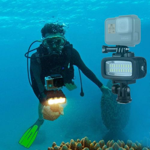  PROVOD Diving Fill Light Waterproof Photography Light 20 LED Glare Fill Light Compatible for GoPro Hero65 43321 Sports Camera and SLR Camera